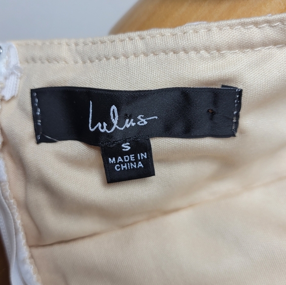 Lulus Charmaine White Floral Embroidered Mini Dress Size Small - Picture 9 of 9